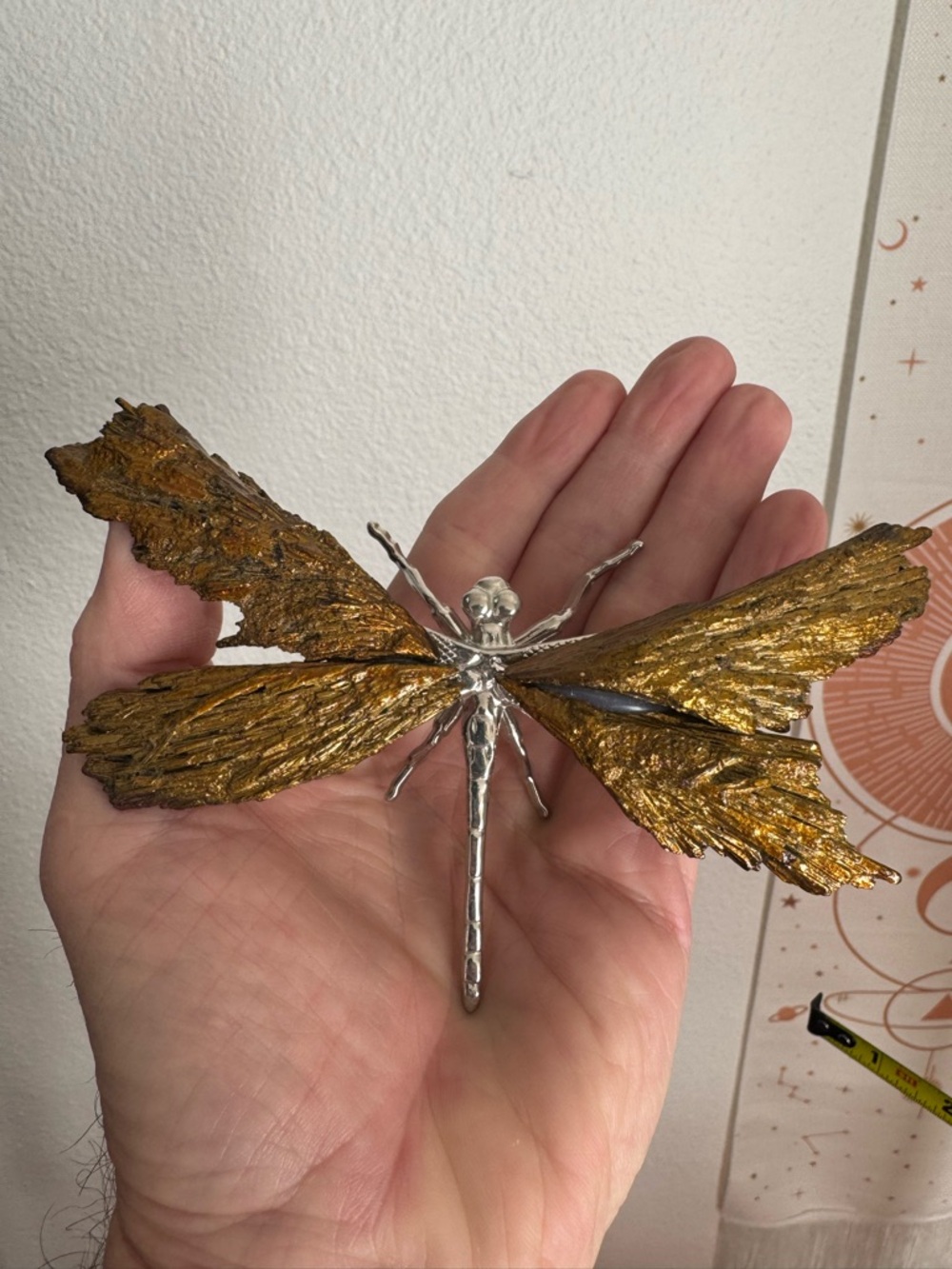 Golden Aura Kyanite Dragonfly - Picture 4 of 5